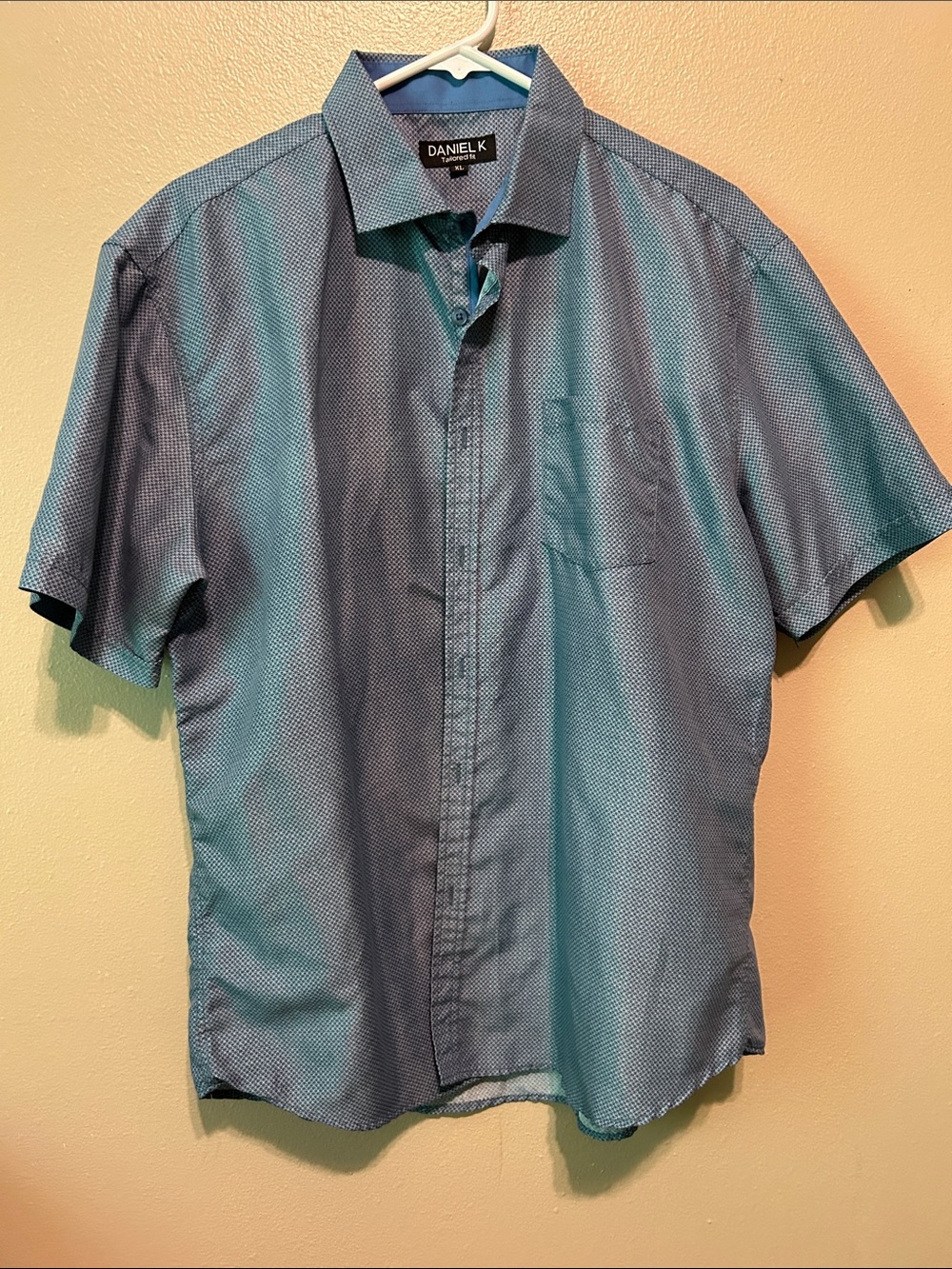 Daniel K Men’s Teal Blue Short-Sleeve Button-Down Shirt